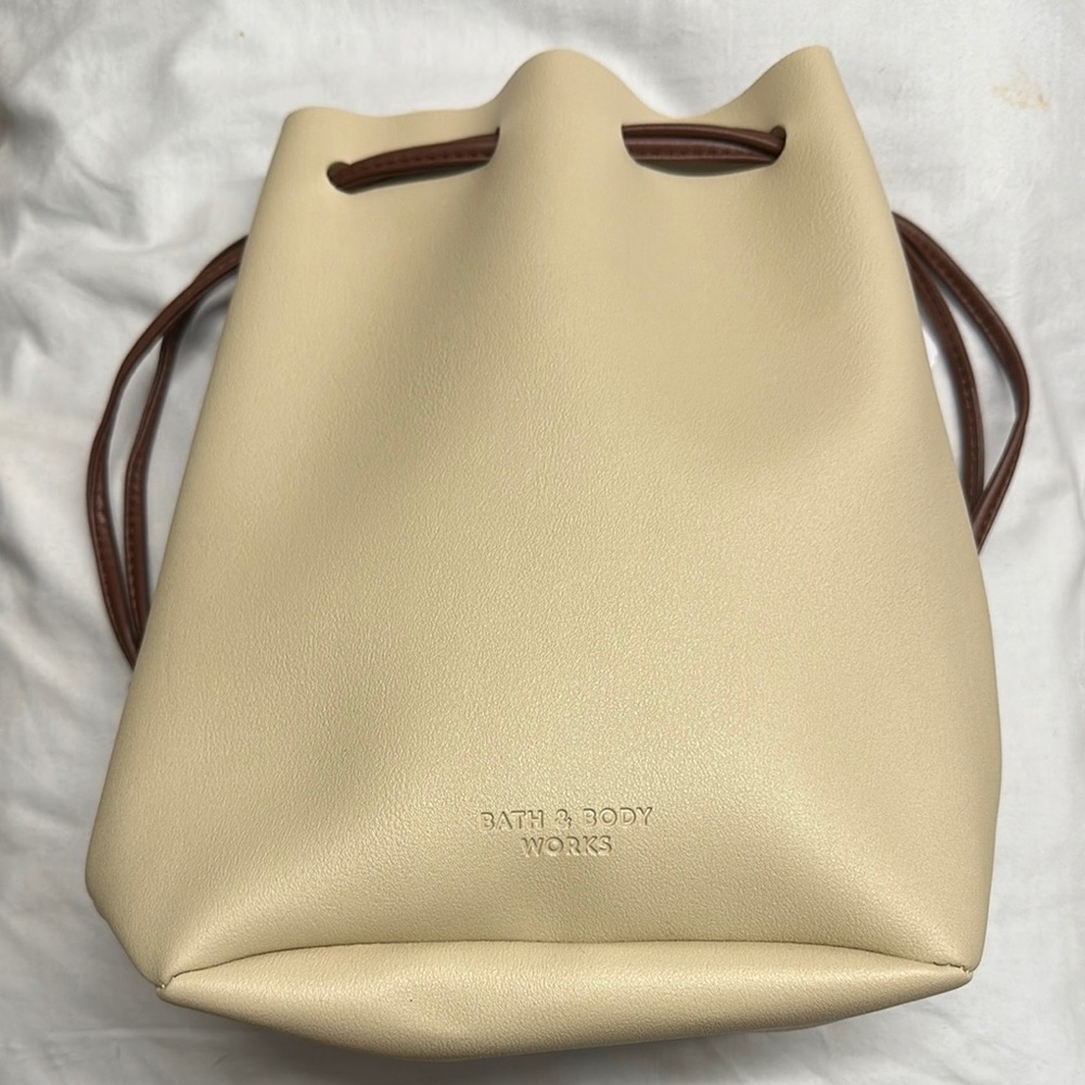 Bath & Body Works Cream and Brown Backpack